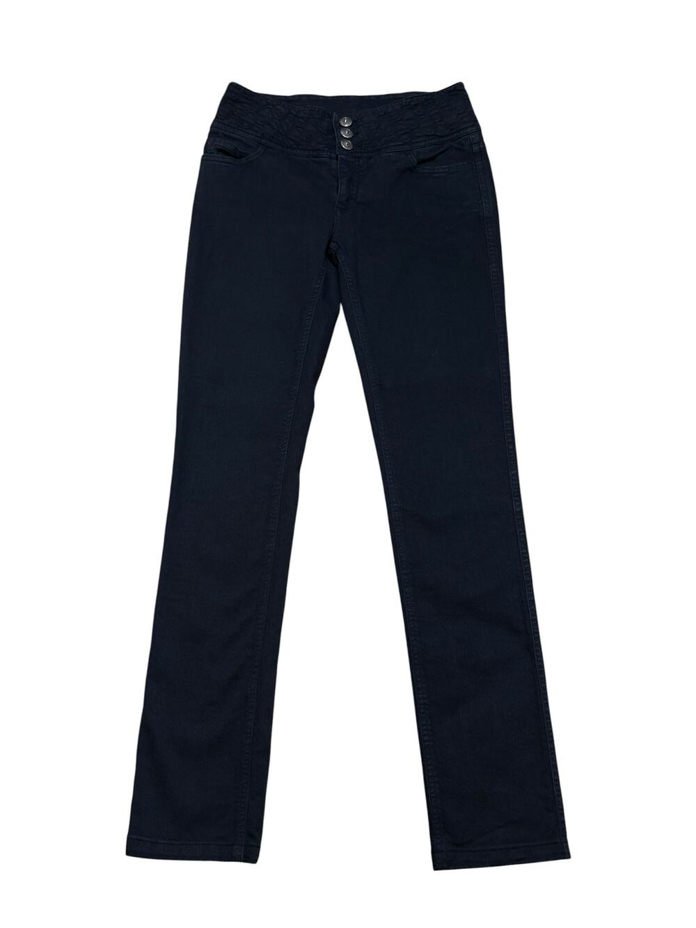 Chanel Spring Summer 2010 Black Jeans Size 40 EU 8 US Quilted Waistband